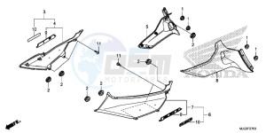 GL1800BG GOLDWING - F6B UK - (E) drawing SIDE COVER