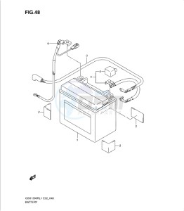 GSX1300R drawing BATTERY (GSX1300RL1 E51)