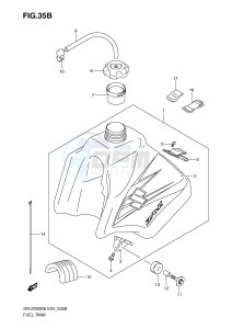 DR-Z250 (E24) drawing FUEL TANK (MODEL K9)