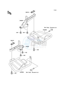 KLF250 KLF250A6F EU GB drawing Footrests