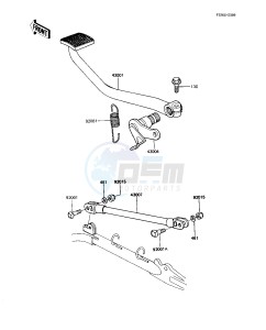 KZ 1000 R [EDDIE LAWSON REPLICA] (R1-R2) [EDDIE LAWSON REPLICA] drawing BRAKE PEDAL_TORQUE LINK