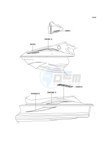 JT 1200 B [STX-12F] (B1-B3) [STX-12F] drawing DECALS-- WHITE- --- JT1200-B1- -