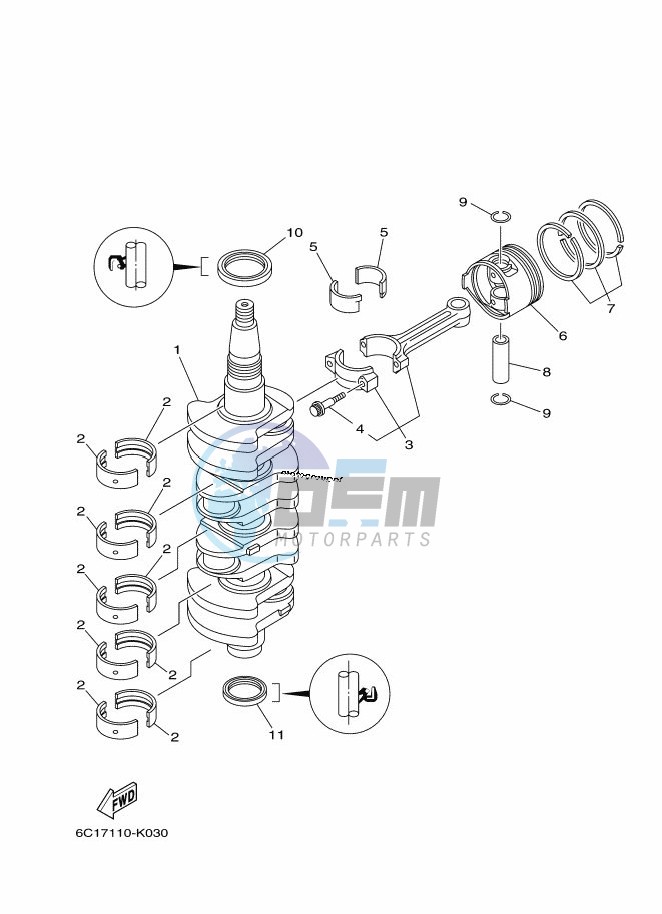 CRANKSHAFT--PISTON