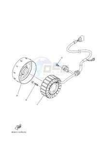 YFM700FWAD YFM70GPSH GRIZZLY 700 EPS SPECIAL EDITION (B1A4) drawing GENERATOR