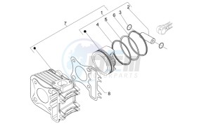 Mojito 125 e3 drawing Cylinder - Piston