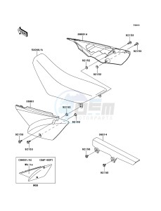 KLX110 KLX110CEF EU drawing Side Covers/Chain Cover