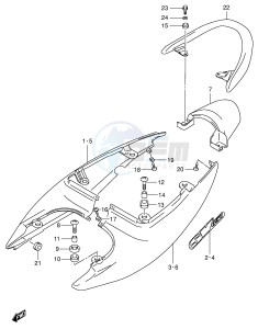 SV650S (E2) drawing SEAT TAIL COVER (MODEL Y)