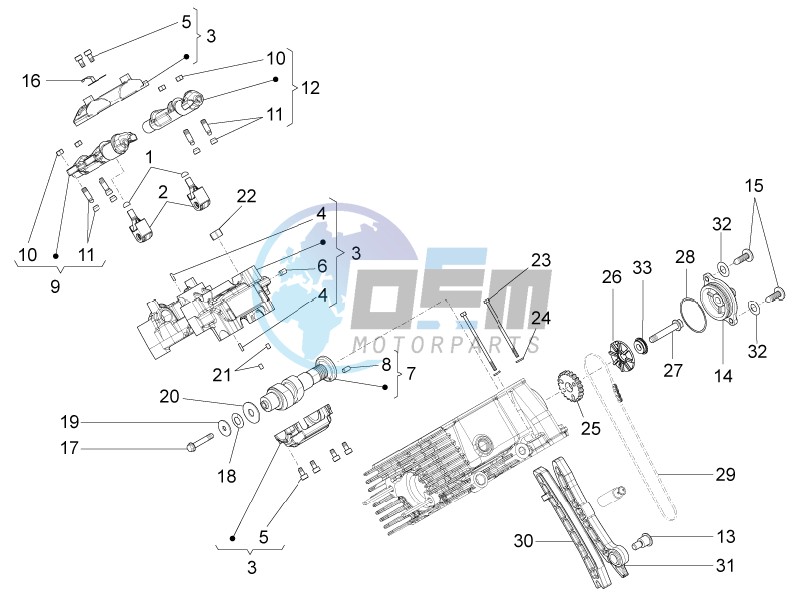 RH cylinder timing system