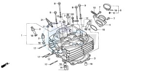 NX500 DOMINATOR drawing CYLINDER HEAD