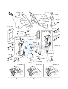 KDX 200 H [KDX200] (H2-H5) [KDX200] drawing RADIATOR -- KDX200-H1 - H3- -