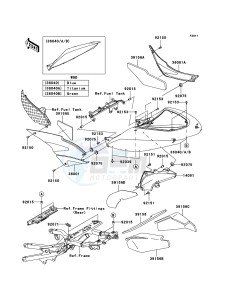 NINJA ZX-6R ZX636-C1H FR GB XX (EU ME A(FRICA) drawing Side Covers