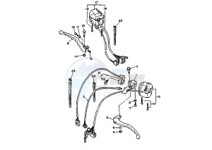 XV VIRAGO 535 drawing HANDLE SWITCH -LEVER FLAT HANDLE