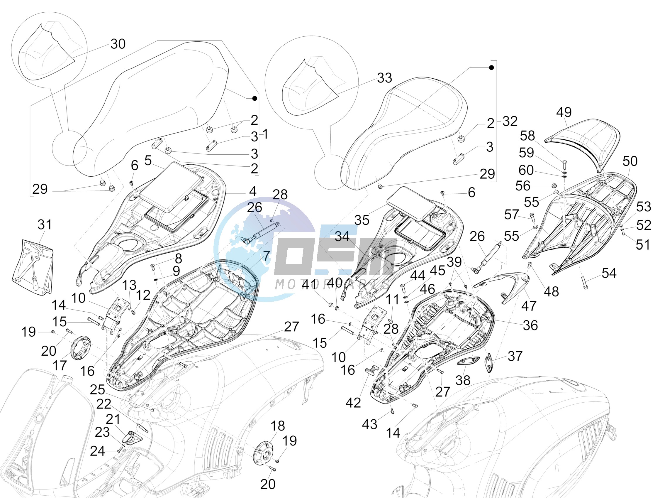 Saddle/seats