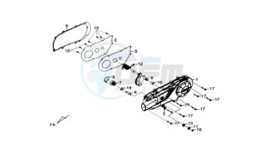 SYMPHONY ST 125 drawing CRANKCASE COVER LEFT