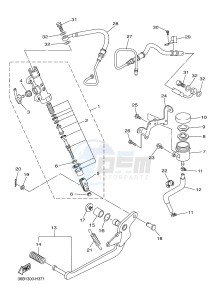 XJ6NA 600 XJ6-N (NAKED, ABS) (36B9 36BA) drawing REAR MASTER CYLINDER