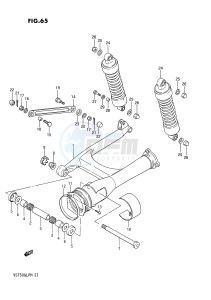 VS750GL (E1) INTRUDER drawing REAR SWINGING ARM (MODEL G)