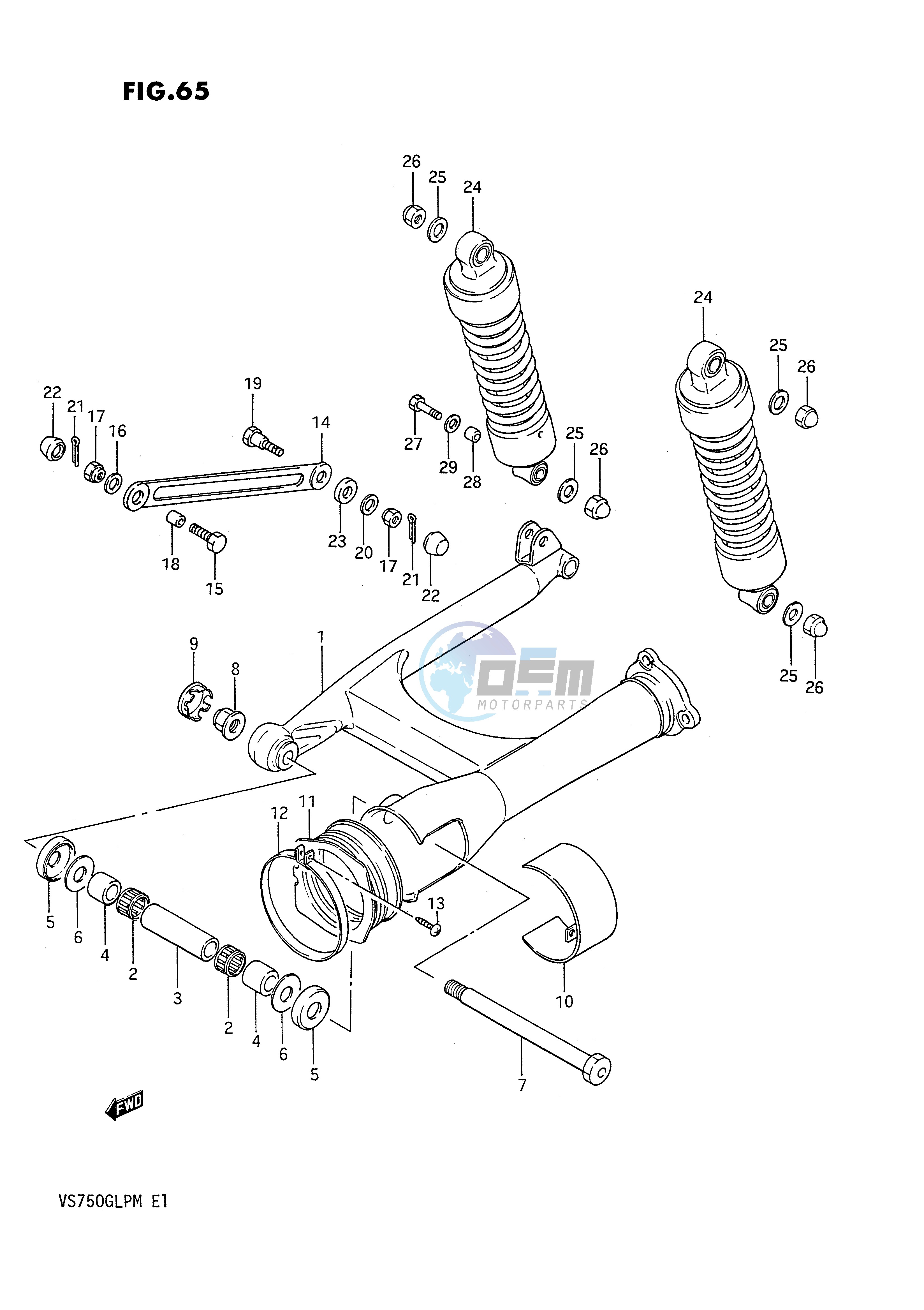 REAR SWINGING ARM (MODEL G)