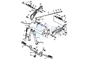 YBR 125 drawing STAND- FOOTREST