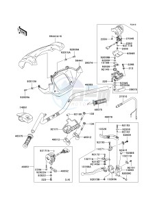 KVF 750 B (BRUTE FORCE 750 4X4I) (B6F-B7FA) B7F drawing HANDLEBAR