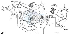 CBR125RW9 Australia - (U) drawing FUEL TANK (CBR125RW7/RW9/RWA)