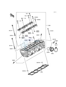 Z800_ABS ZR800BEF FR GB XX (EU ME A(FRICA) drawing Cylinder Head