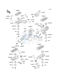 ZG 1000 A [CONCOURS] (A6F) A6F drawing FOOTRESTS