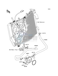 NINJA ZX-6RR ZX600-N1H FR GB XX (EU ME A(FRICA) drawing Oil Cooler