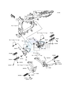 NINJA 250SL ABS BX250BGFA XX (EU ME A(FRICA) drawing Footrests