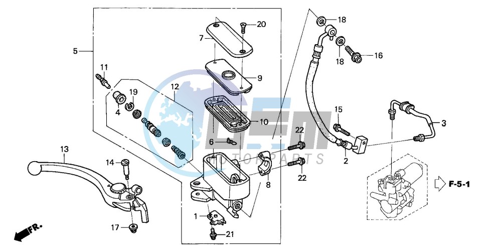 FR. BRAKE MASTER CYLINDER (ST1300A)