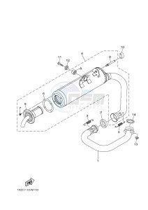 YXM700ES YXM70VPSF VIKING (1XPX) drawing EXHAUST