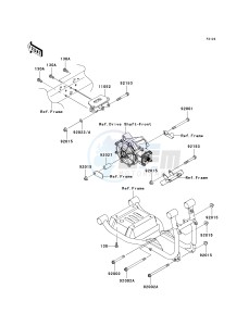 KAF 620 S [MULE 4010 TRANS4X4 HARDWOODS GREEN HD] (S9F-SAF) S9F drawing ENGINE MOUNT