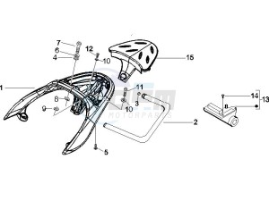 Beverly 500 ie e3 2006-2008 drawing Rear luggage rack