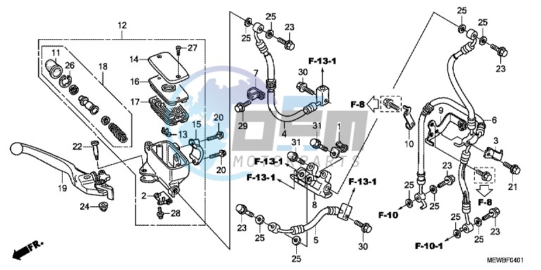 FR. BRAKE MASTER CYLINDER (ABS)