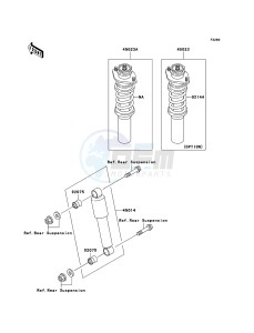 MULE 3010 4x4 KAF620-E5 EU drawing Shock Absorber(s)