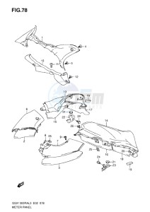 GSX1300R drawing METER PANEL