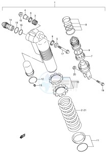 RM125 (E2) drawing REAR SHOCK ABSORBER