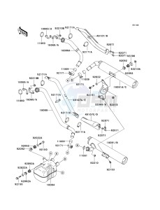 VN 1600 B [VULCAN 1600 MEAN STREAK] (B6F-B8FA) B8F drawing MUFFLER-- S- -