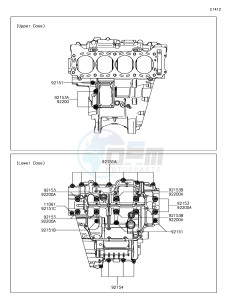 NINJA ZX-10R ZX1000SHFA XX (EU ME A(FRICA) drawing Crankcase Bolt Pattern