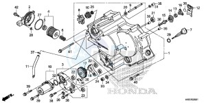 TRX420TM1G TRX500FA Europe Direct - (ED) drawing FRONT CRANKCASE COVER (TRX420FE1/FM1/FM2/TE1/TM1)