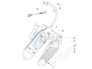 SPRINT 50 4T-3V E2 NOABS (NAFTA) drawing Silencer