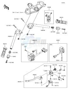 NINJA ZX-10R ZX1000SHFA XX (EU ME A(FRICA) drawing Handlebar