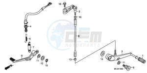 CBR600RR9 UK - (E / SPC) drawing BRAKE PEDAL/CHANGE PEDAL