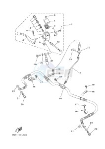 YFM350FWA GRIZZLY 350 4WD (1NSK) drawing FRONT MASTER CYLINDER