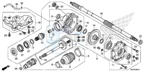 TRX500FE2F TRX500F Europe Direct - (ED) drawing REAR FINAL GEAR