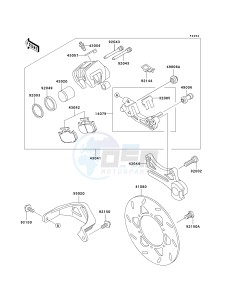 KDX 220 A [KDX220R] (A10-A12) [KDX220R] drawing REAR BRAKE-- A10- -