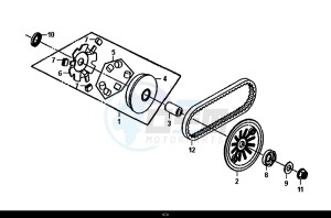 JET 4 50cc (AD05W8-EU) (E4) (L8) drawing MOVABLE DRIVE FACE ASSY