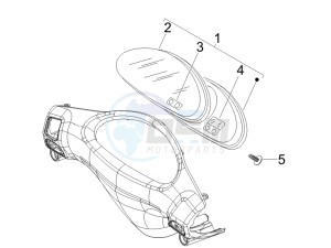 Fly 125 4t drawing Speedometer Kms. - handlebar covers