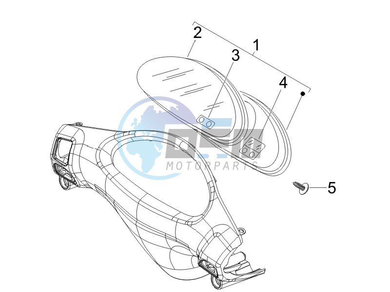 Speedometer Kms. - handlebar covers