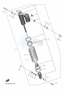 YZ450F (BHR6) drawing REAR SUSPENSION