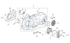 Scarabeo 250 Light e3 drawing Variator cover